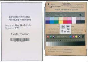 Entnazifizierung Theodor Evertz , geb. 28.04.1887 (Dachdeckermeister)