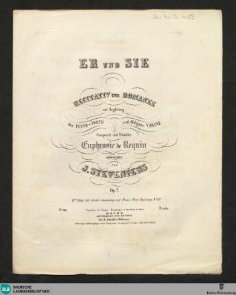 Er und Sie : Recitativ und Romanze mit Begleitung des Piano-Forte und obligater Violine; op. 7