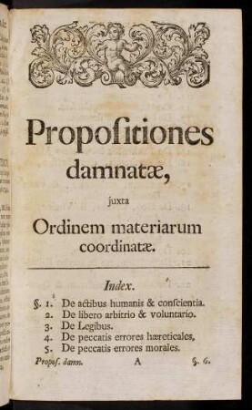 1-88, Propositiones damnatae, juxta Ordinem materiarum coordinatae.