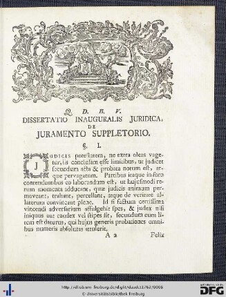 Dissertatio Inauguralis Juridica, De Juramento Suppletorio.