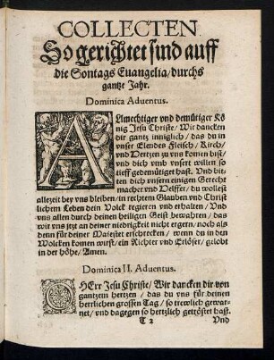 Collecten So gerichtet sind auff die Sontags Evangelia/ durchs gantze Jahr.