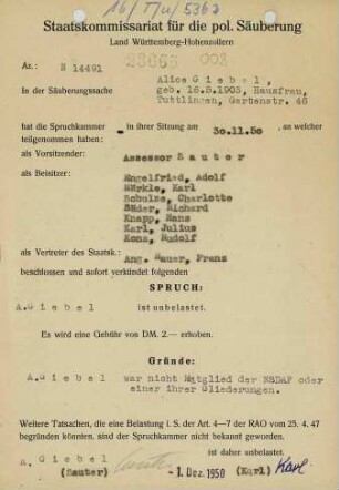 Giebel, Alice
