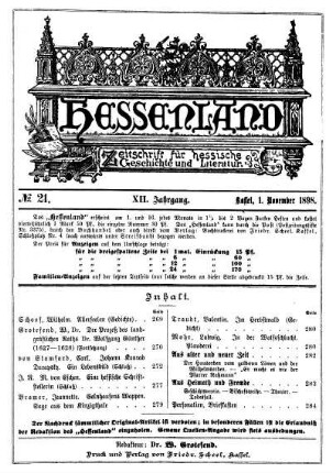 No. 21, 1. November 1898