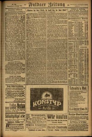 Zweite Ausgabe vom Donnerstag, den 14. Februar 1924.