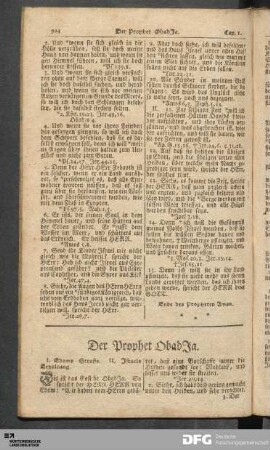 Der Prophet ObadJa.