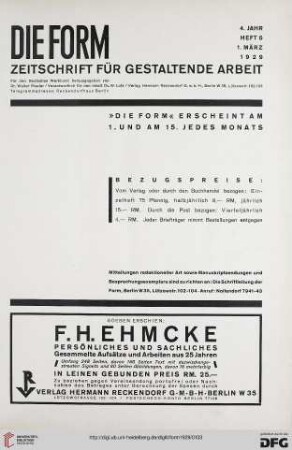 Heft 5 (1. März 1929)