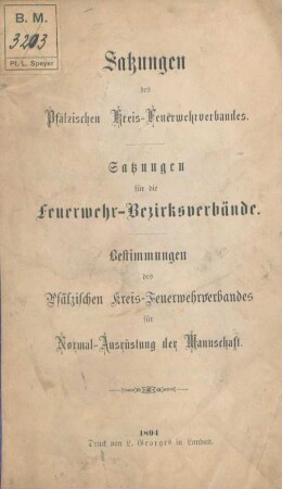 Satzungen des Pfälzischen Kreis-Feuerwehr-Verbandes