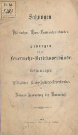 Satzungen des Pfälzischen Kreis-Feuerwehr-Verbandes