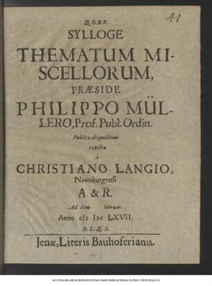 Sylloge Thematum Miscellorum