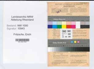 Entnazifizierung Erich Fritzsche, geb. 22.06.1906 (Bankangest.)