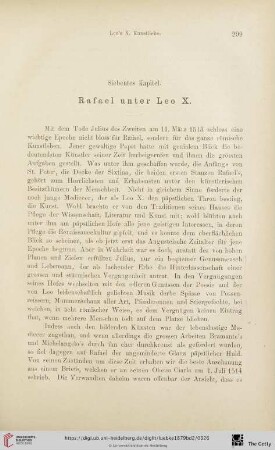 Siebentes Kapitel: Rafael unter Leo X.
