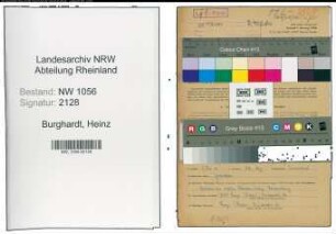 Entnazifizierung Heinz Burghardt , geb. 17.01.1912 (Beamter)