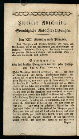 180-288, Zweiter Abschnitt. Sonntägliche Andachts-Uebungen