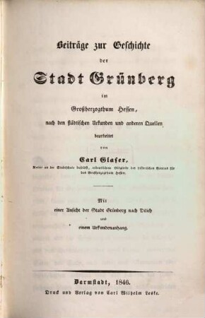 Archiv für hessische Geschichte und Alterthumskunde. Supplement. 1. 1846