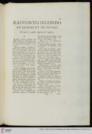 Racconto secondo de luoghi et de' popoli
