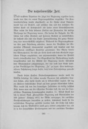 Die napoleonische Zeit.