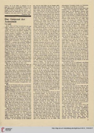 Das Gespenst der Judenstadt