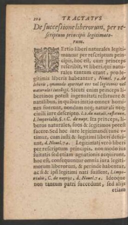 De successione liberorum, per rescriptum principis legitimatorum.