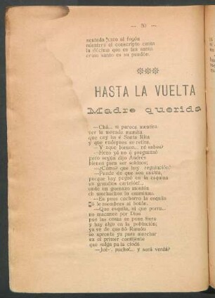 Hasta la vuelta : Madre querida