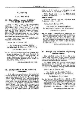 Schulgedenkfeier für die Toten des Weltkrieges : [Erziehung] ; [Für das Reich] ; [Amtliche Erlasse] ; [Amtlicher Teil]