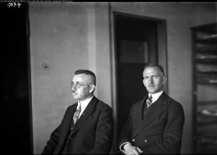 Doppelporträt Bräuer (Zeichner bei Junkers) und Langhans (Junkers)