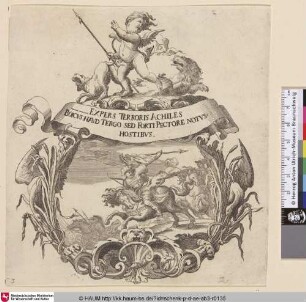 [Kartusche mit Devise; Emblematic subject in ornamental frame]
