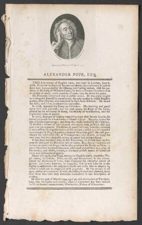 Porträt Alexander Pope (1688-1744)