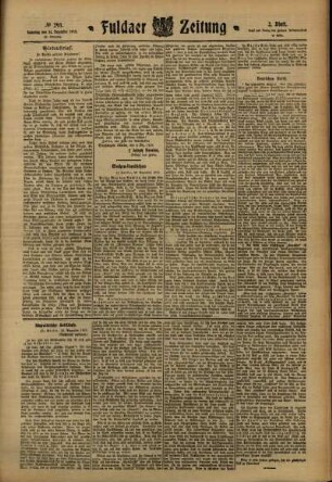 Zweite Ausgabe vom Samstag, den 24. Dezember 1910.