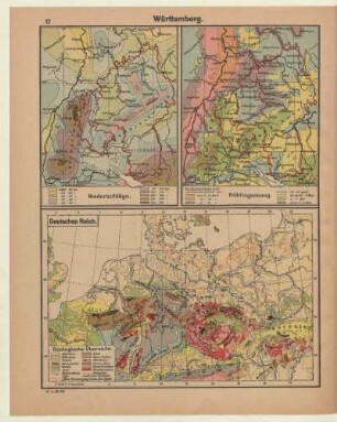 Württemberg, Niederschläge, Frühlingseinzug