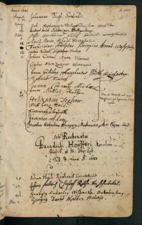 Winterhalbjahr 1683/1684. Rektorat Benedikt Hopf(f)er
