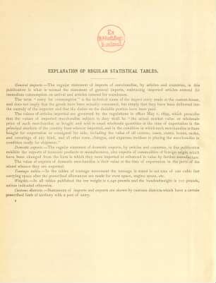 Explanation of regular statistical tables