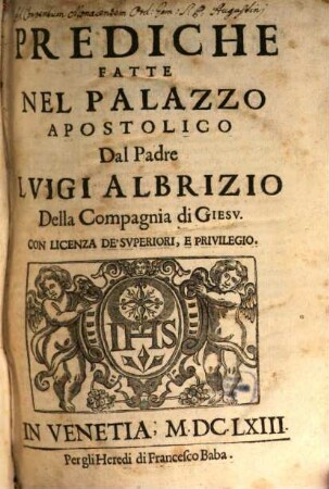 Prediche Fatte Nel Palazzo Apostolico, [1]