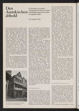 62-64, Den Amtskirchen abhold