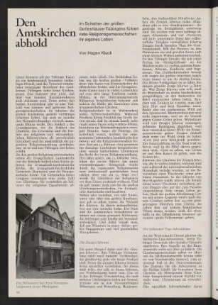 62-64, Den Amtskirchen abhold