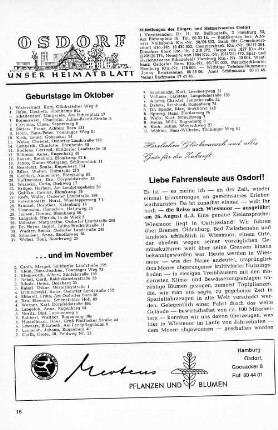Liebe Fahrensleute aus Osdorf!