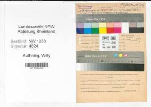 Entnazifizierung Willy Kuthning , geb. 18.05.1899 (Beamter)