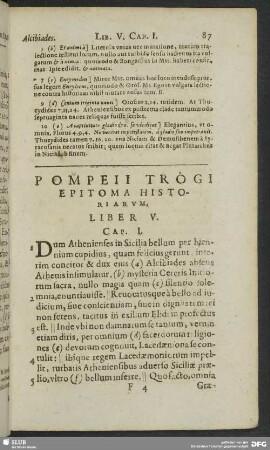 Pompeii Trogi Epitoma Historiarum, Liber V.