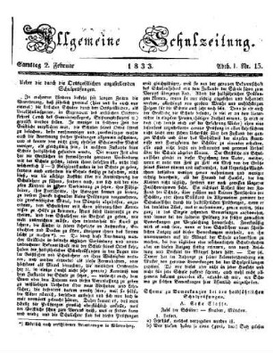 Ueber die durch die Ortsgeistlichen anzustellenden Schulprüfungen