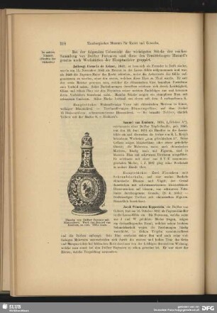 Flasche von Delfter Fayence mit Blaumalerei