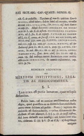 Membrvm Secvndvm De Heredvm Institvtione, Legatis Ac Fideicommissis