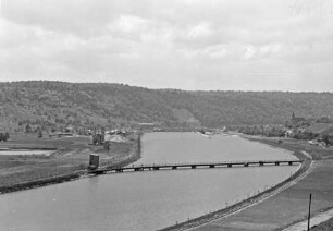 Bau der Staustufe Hessigheim/Neckar