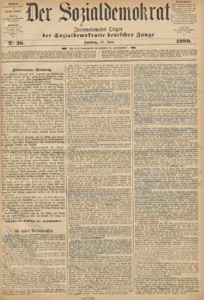 No 26. Sonntag, 27. Juni. 1880.
