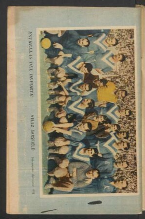 Vélez Sarsfield, subcampeón profesional 1953 - [Fotografía] : Estrellas del deporte