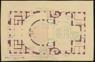 Kleines Theater, Baden-Baden: Grundriss 1:100