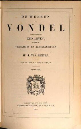 De werken van Vondel J. : Prachtuitgave met Platen en Afbeeldingen, 10