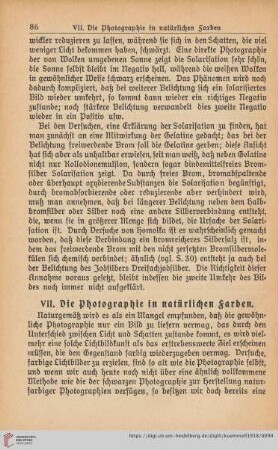 VII. Die Photographie in natürlichen Farben