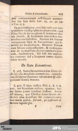 De Statu Exinanitionis.