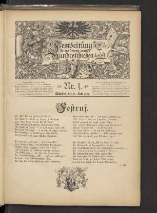 Nr. 1. München, den 15. Juni 1881.