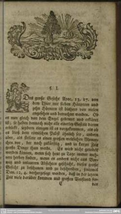 [Wahre Gestalt und Beschaffenheit des apocalyptischen Thieres]