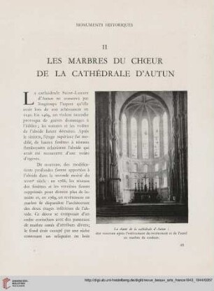 Les marbres du chœur de la cathédrale d'Autun